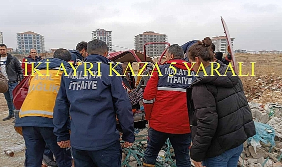 iki ayrı ayrı trafik kazası bilanço 5 yaralı