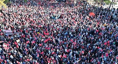 İstanbul'da Filistin Katliyamının Durdurulması İçin Binlerce İnsan Sokaklarda