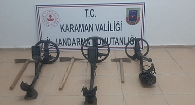 Kaçak kazı yapan 5 şüpheli yakalandı