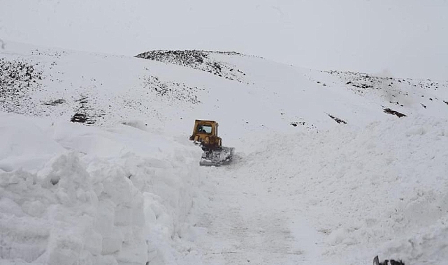Kar kalınlığının 2 metreyi bulduğu Tatvan'da 25 köy yolu ulaşıma kapandı