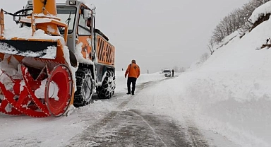 Kar nedeniyle kapanan Hasköy-Mutki yolu ulaşıma açıldı