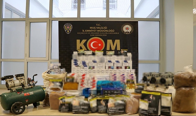 Muş'ta bandrolsüz sigara ve tütün ürünleri operasyonu: 2 gözaltı