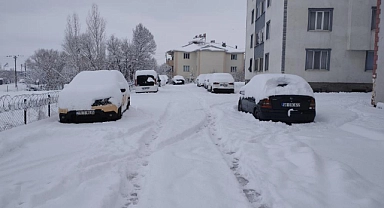 Muş'ta kar kalınlığı 30 santimetreyi geçti