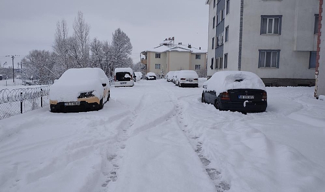 Muş'ta kar kalınlığı 30 santimetreyi geçti