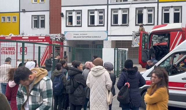 Okulda çıkan yangın paniğe neden oldu