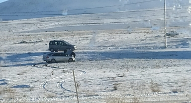 Patnos'ta buzlanma kazayı beraberinde getirdi