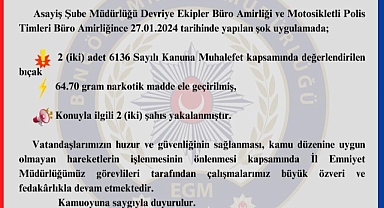 Şok uygulamasında 2 kişi gözaltına alındı