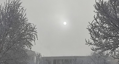 Termometrelerin eksi 31,5 derece gösterdiği Ardahan'da kirpik ve kaşlar dondu