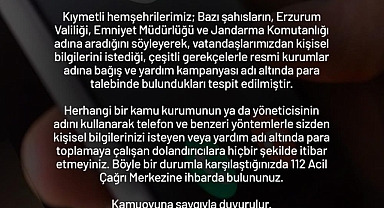 Valilik dolandırıcılara karşı vatandaşları uyardı