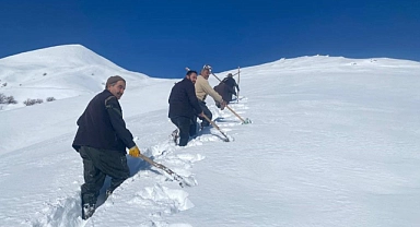 Van'da düşen çığ mahalleyi 3 gün susuz bıraktı