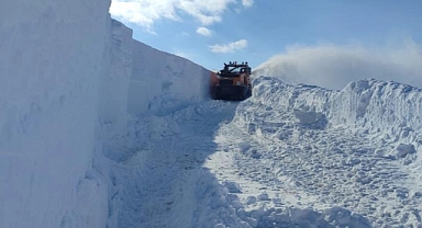 Van'da kar hayatı felç etti: Kar kalınlığı iş makinesinin boyunu aştı