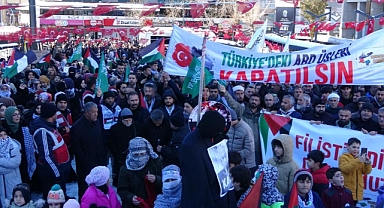 Vanlılar “Rehaf Sınır Kapısı Açılsın, Gazze Nefes Alsın” sloganıyla Filistin için yürüdü