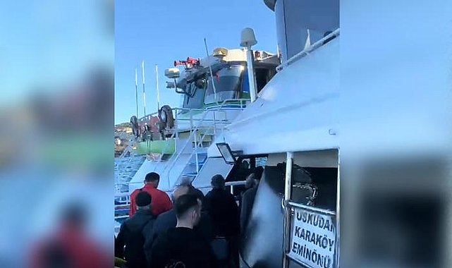 Yolcular vapurda mahsur kaldı! Başka vapura geçip öyle karaya indiler...