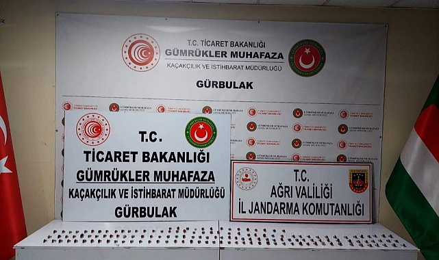 Ağrı'da 250 bin lira değerinde 145 gümüş yüzük ele geçirildi