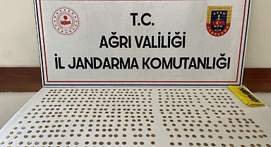 Ağrı’da 500 adet altın sikke ele geçirildi