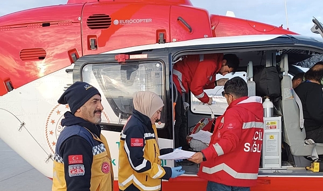 Ambulans helikopter 58 yaşındaki hasta için havalandı