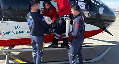 Ambulans helikopterin pervaneleri bu kez 2,5 aylık Adem için döndü