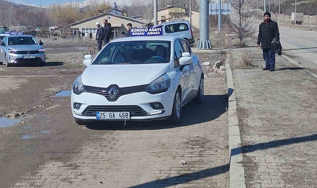 Aşkale'de MTSK direksiyon sınav heyecanı