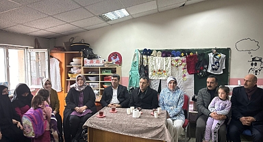 Belediye Başkan Adayı Aydın, El Sanatları Kurslarında kadınlarla bir araya geldi