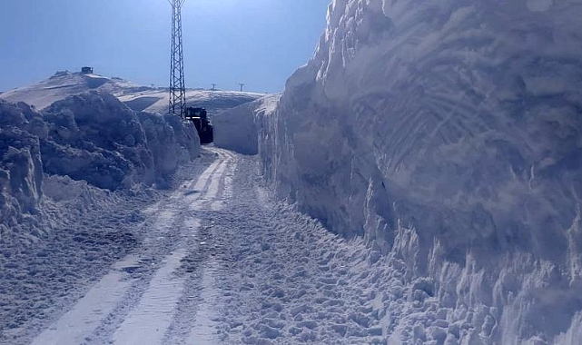Çığ nedeniyle kar kalınlığının 4 metreyi bulduğu Yüksekova'da kar tünelleri açılıyor