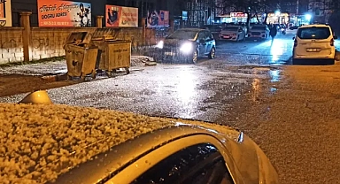 Elazığ’da şiddetli dolu yağışı