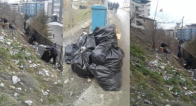 Hakkari Belediyesinden temiz bir Hakkari için çevre temizliği seferberliği
