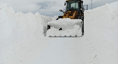 Hamur'da karla mücadele çalışmaları devam ediyor