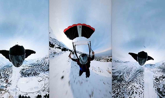 İrlandalı sporcu, Erzincan'da bin metreden wingsuit atlayışla nefes kesti