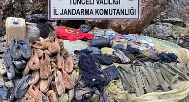 Jandarma ekipleri tarafından çok sayıda mühimmat ve yaşam malzemesi ele geçirildi