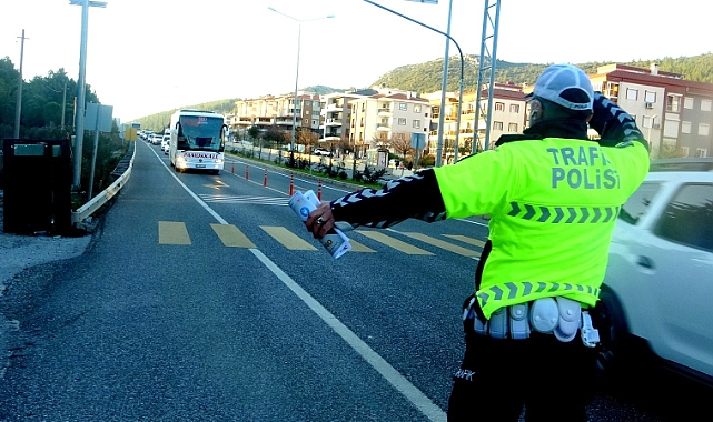 Muğla’da otobüslerde kemer denetimi yapıldı