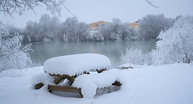 Muş'ta doğadan eşsiz kar manzaraları