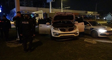 Polisin 'dur' ihtarına uymayan sürücü kaza yaparak durdu