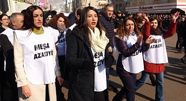 Van'da DEM Parti tarafından düzenlenen yürüyüşte arbede çıktı: 2 gözaltı