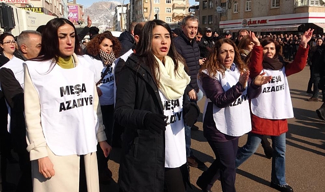 Van'da DEM Parti tarafından düzenlenen yürüyüşte arbede çıktı: 2 gözaltı