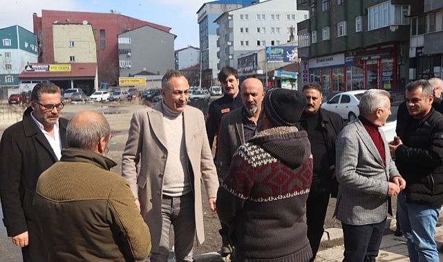 Ağrı Belediye Başkanı Karadoğan, yürütülen çalışmaları sahada inceledi