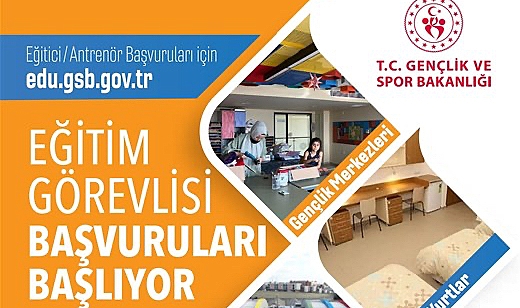 Ağrı’da Gençlik ve Spor İl Müdürlüğü’nde eğitim görevlisi başvuruları başlıyor