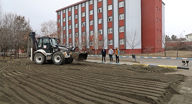 Ağrı’da “Plaj Voleybolu” sahası için çalışmalar başladı