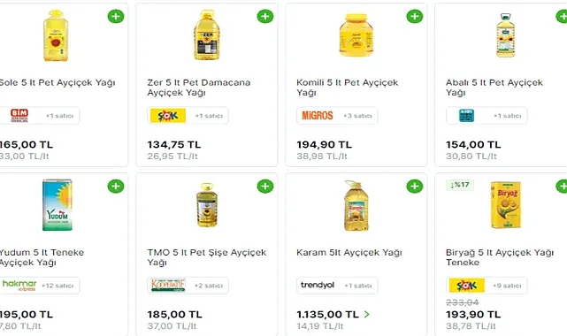 Ayçiçek Yağında Fiyat Şoku! En Uygun Fiyat Hangi Markette?