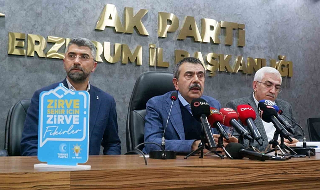 Bakan Tekin, "Zirve Şehir İçin, Zirve Fikirler" projesine ilk talebi yazdı