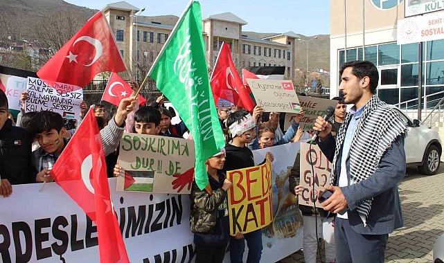 Bingöl'de Gazze'ye destek yürüyüşü