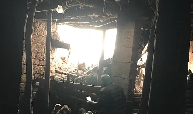 Bitlis'te çöken ağılda 20 hayvan telef oldu