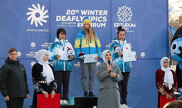 Erzurum 20. İşitme Engelliler Kış Olimpiyat Oyunları'nda ilk madalyalar verildi