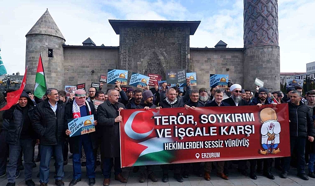 Erzurum'dan Filistin'e destek yürüyüşü