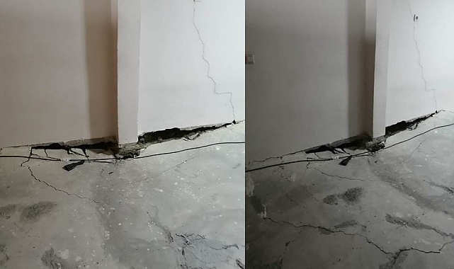 Hakkari'de kısmen çöken bir ev boşaltıldı