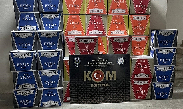 Hatay’da gümrük kaçağı sigara ve makaron operasyonu