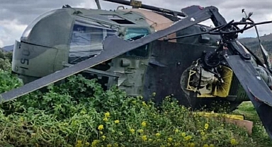 İzmir'de Zorunlu İniş Yapan Askeri Helikopter Kaza Yaptı