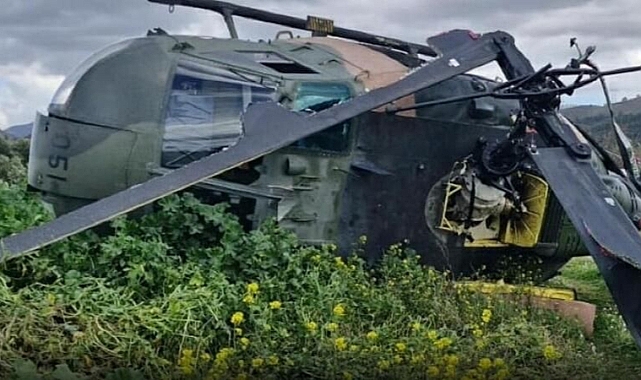 İzmir'de Zorunlu İniş Yapan Askeri Helikopter Kaza Yaptı
