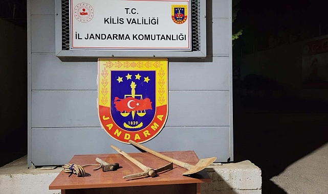 Kilis’te kaçak kazı yapan zanlı suçüstü yakalandı