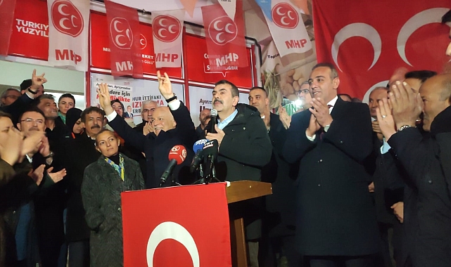 Milli Eğitim Bakanı Tekin, baba ocağında Cumhur İttifakı adayına destek istedi