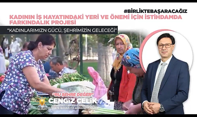 Mimar Dr. Çelik, "Doğubayazıt'ta "Kadın İsti̇hdam" Projesi'ni açıkladı